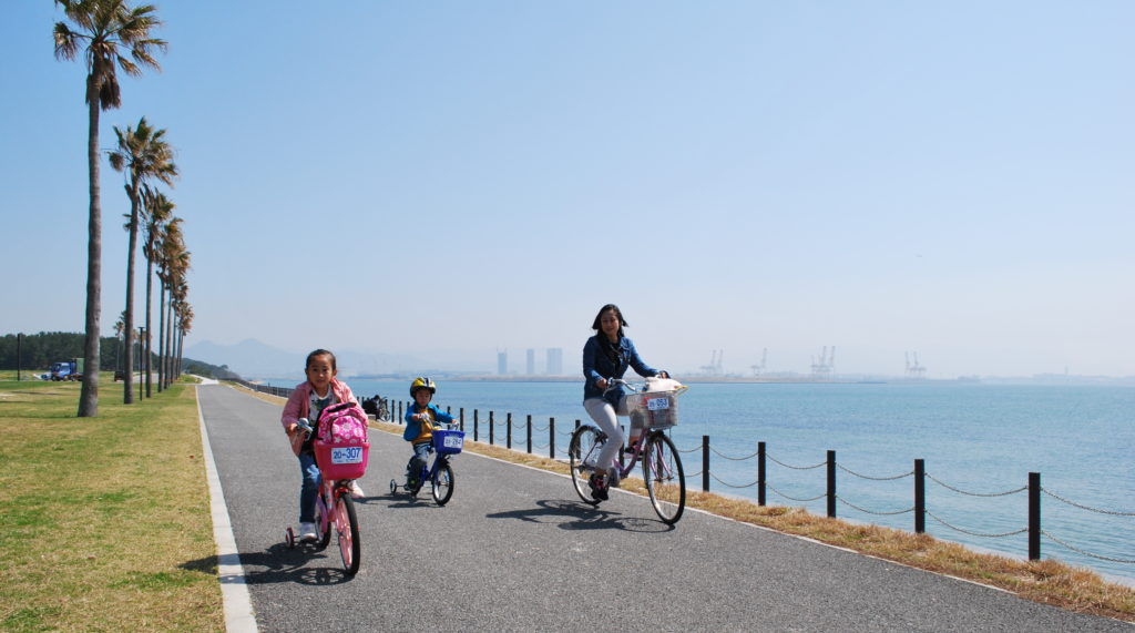海の中道海浜公園 海沿いコースで絶景サイクリング